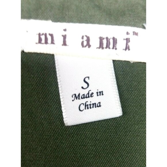 Miami Green Jacket Size Small Floral Embroidered Flowers - Picture 5 of 6